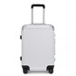 Supercase Durable 20 Inch PC Hardshell Aluminum Frame Suitcase with TSA Lock - White