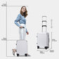 Supercase Durable 20 Inch PC Hardshell Aluminum Frame Suitcase with TSA Lock - White