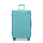 Supercase 28 Inch Sleek Geometric Pattern Hard Shell ABS+PC Check-In Suitcase with TSA Lock for Effortless Travel - Blue