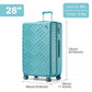 Supercase 28 Inch Sleek Geometric Pattern Hard Shell ABS+PC Check-In Suitcase with TSA Lock for Effortless Travel - Blue