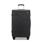 Supercase 28 Inch Sleek Geometric Pattern Hard Shell ABS+PC Check-In Suitcase with TSA Lock for Effortless Travel - Black