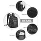 Miss Lulu Fashion PU Leather Skull Studded Backpack Designer Urban Chic Rock Style Stylish City Backpack with Detailed Studs - Black