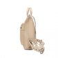 Miss Lulu Signature Style Backpack With Unique Details - Khaki