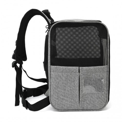 Dogat Foldable And Durable Pet Backpack Carrier Travel Bag for Cats and Small Dogs - Grey