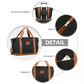 Expandable Water-Resistant Travel Tote Set With Cosmetic Pouch Versatile Carry-On Duffel Bag - Black/Brown