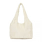 Miss Lulu Reversible Corduroy Shoulder Bag with Spacious Interior - Beige