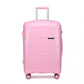 Kono 20 Inch Cabin Size Hard Shell PP Suitcase - Pink