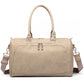 Miss Lulu Leather Look Maternity Changing Shoulder Bag Beige