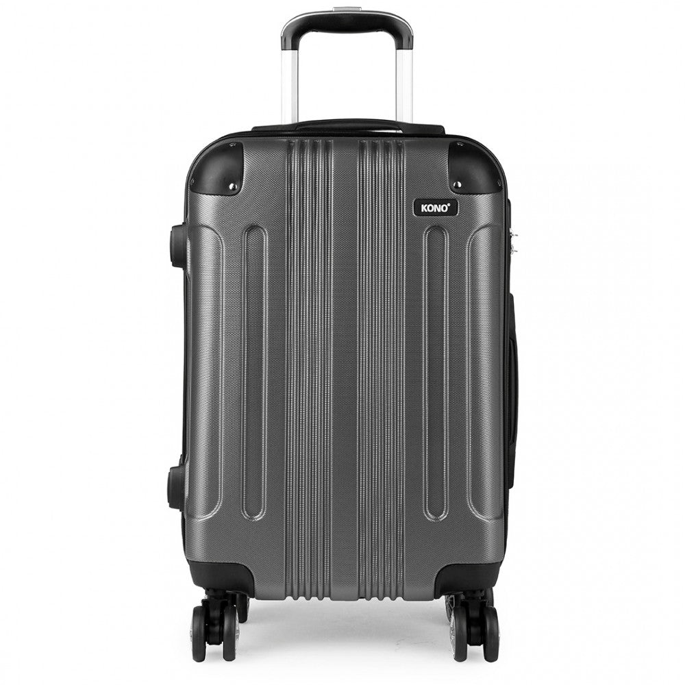 Kono 24 Inch Abs Hard Shell Suitcase Luggage - Grey