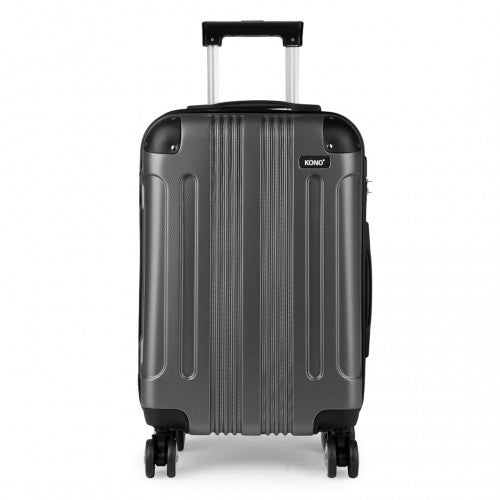 Kono 19/24/28 Inch Abs Hard Shell Suitcase 3 Pieces Set Luggage - Grey