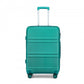 Kono Abs 24 Inch Sculpted Horizontal Design Suitcase - Teal