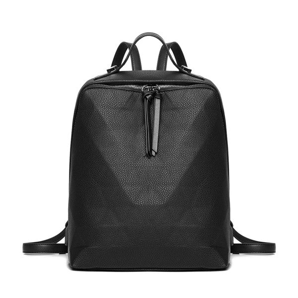 Miss Lulu Prism Pattern Leather Look Backpack