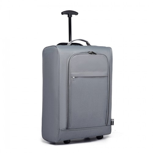 Kono Cabin Size Soft Shell Hand Luggage - Grey