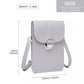 Miss Lulu Multi Use Purse Clutch Mini Shoulder Bag - Grey