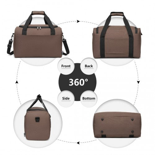 Kono Structured Travel Duffle Bag - Brown