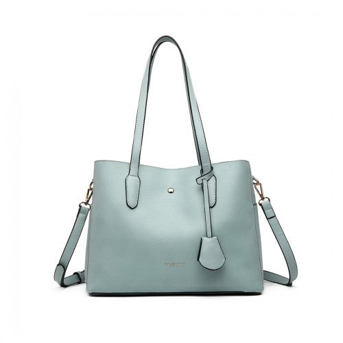 Miss Lulu Triple Compartment Tote Bag - Green