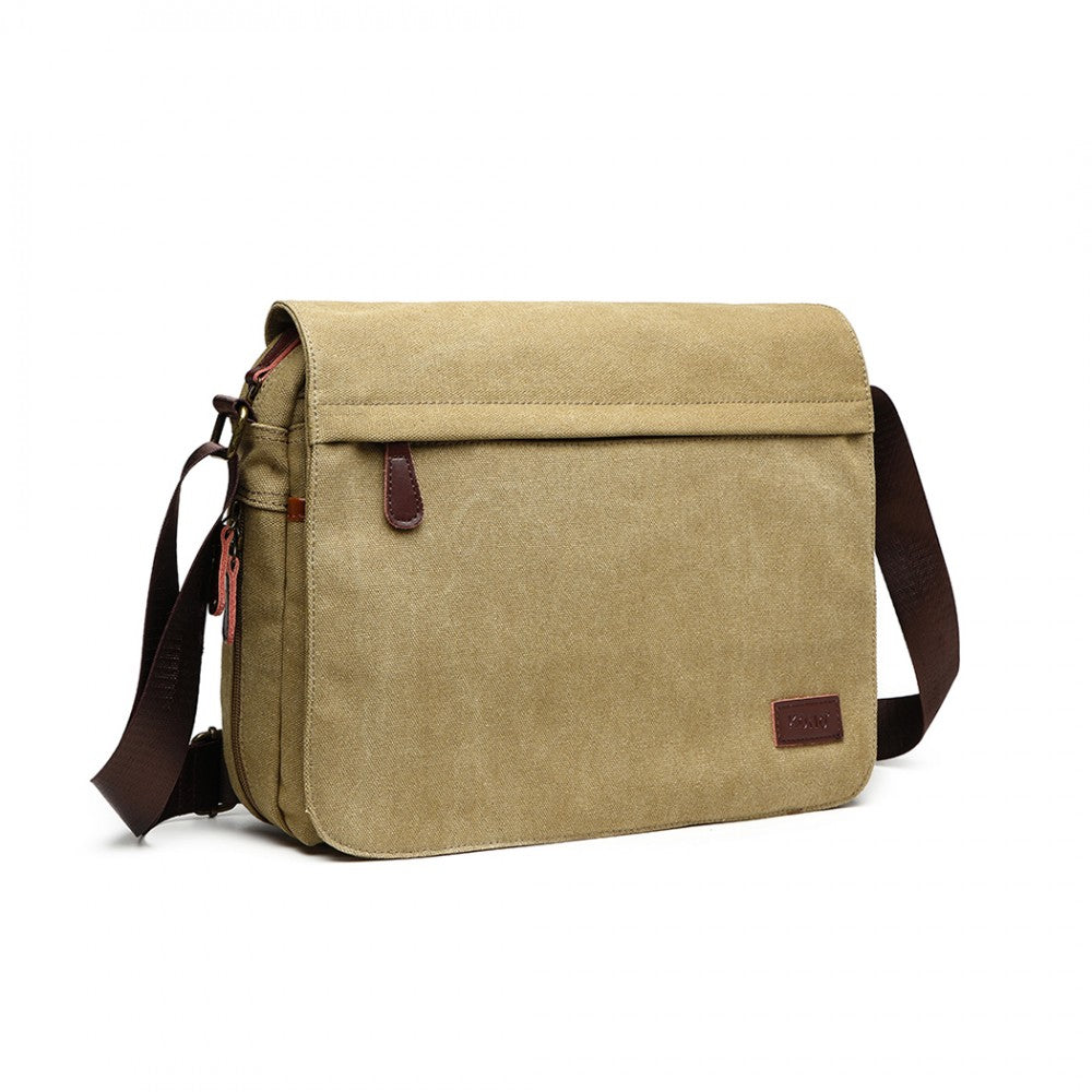 Kono Classic Expanding Messenger Bag - Khaki