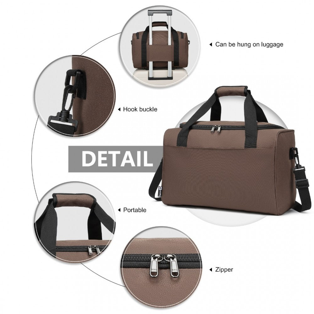 Kono Structured Travel Duffle Bag - Brown