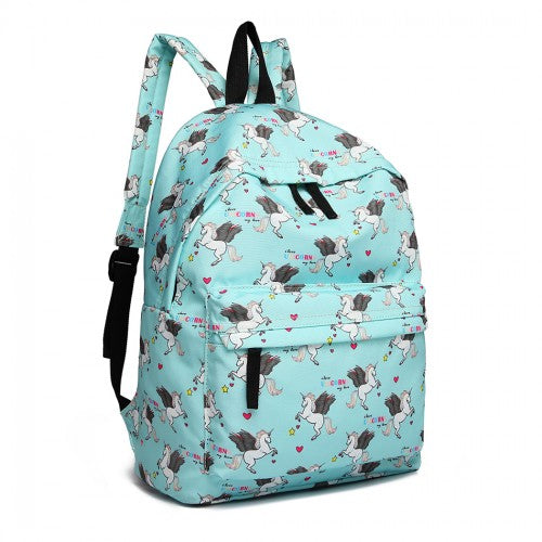 Miss Lulu Large Backpack Unicorn Print