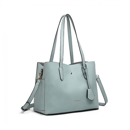 Miss Lulu Triple Compartment Tote Bag - Green