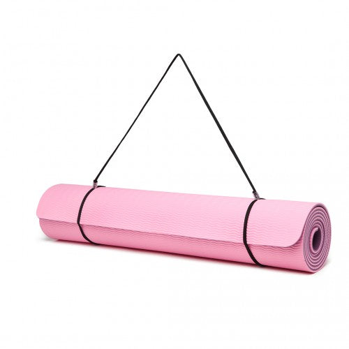 Kono TPE Non-Slip Classic Yoga Mat - Purple & Pink