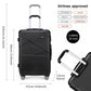 Kono 20 Inch Bandage Effect Hard Shell Suitcase - Black