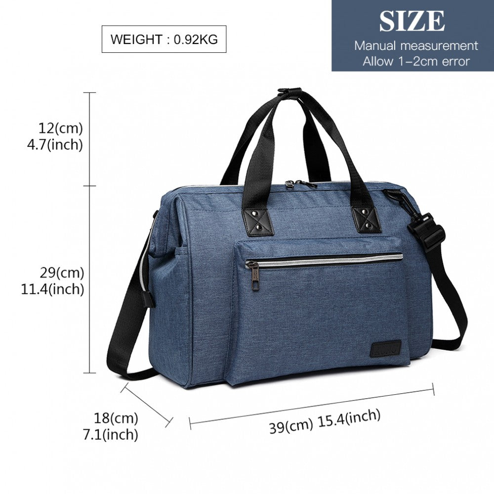 Kono Maternity Baby Changing Bag Shoulder Travel Bag Blue