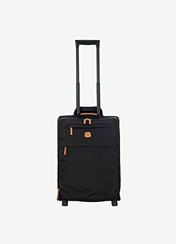 Bric's Expandable Cabin Trolley, X-Collection, Carry-on Suitcase with 2 Double Wheels, Durable and Ultra Light, Size: 39x55x20/23 cm, Black