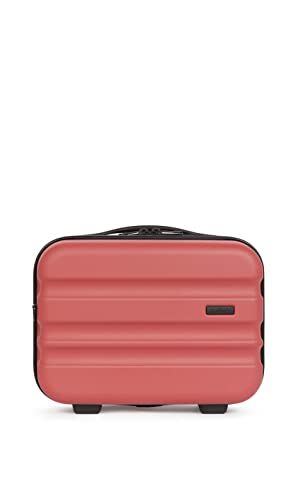 ANTLER - Vanity case - Clifton Luggage - Suitcase in Poppy - Toiletry Bag Secure - Suitcase With Two-way Zip Opening Branded Zip, Internal zip and Mesh Pockets - Luggage With Black Hardware Adjustable