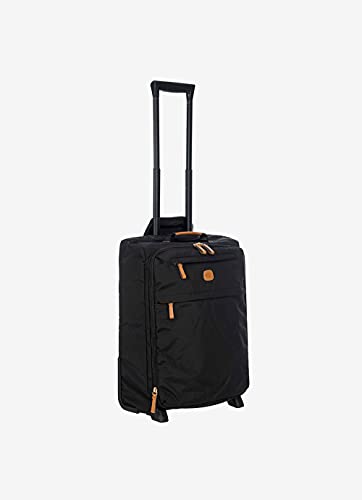 Bric's Expandable Cabin Trolley, X-Collection, Carry-on Suitcase with 2 Double Wheels, Durable and Ultra Light, Size: 39x55x20/23 cm, Black