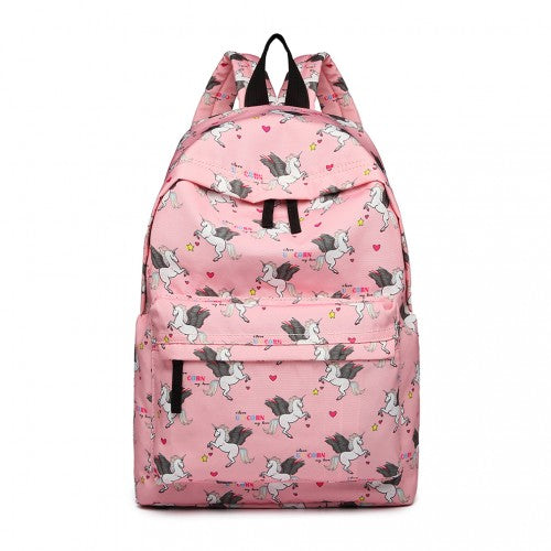 Miss Lulu Large Backpack Unicorn Print