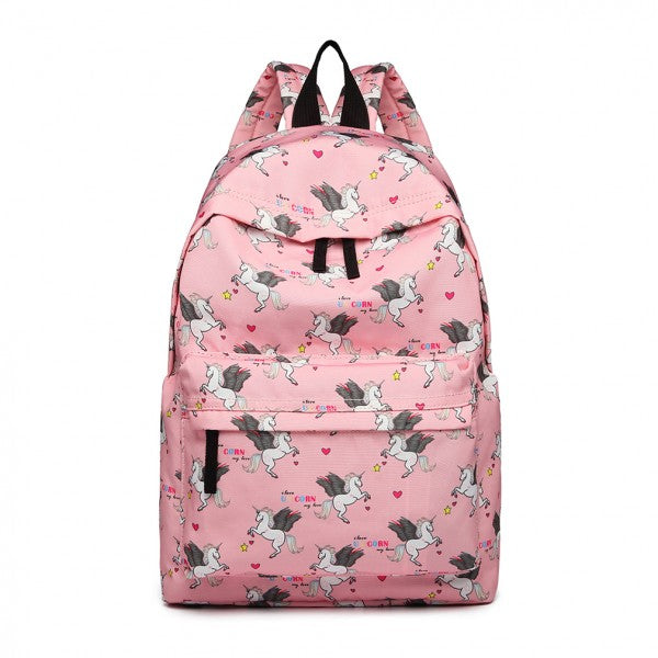 Miss Lulu Large Backpack Unicorn Print