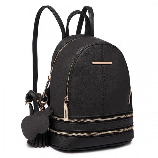 Miss Lulu Leather Look Small Fashion Backpack