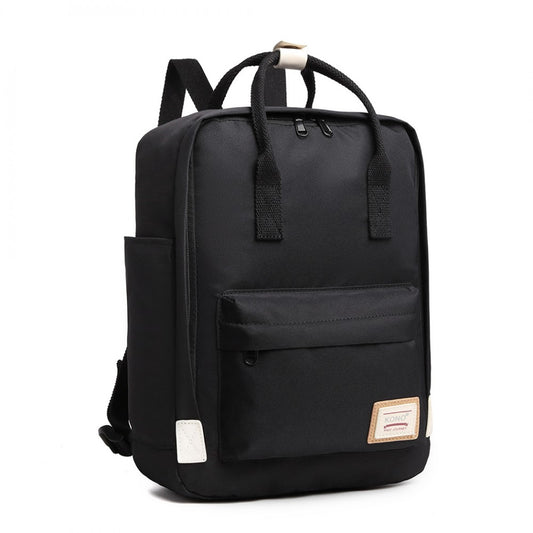 Kono Large Polyester Laptop Backpack - Black