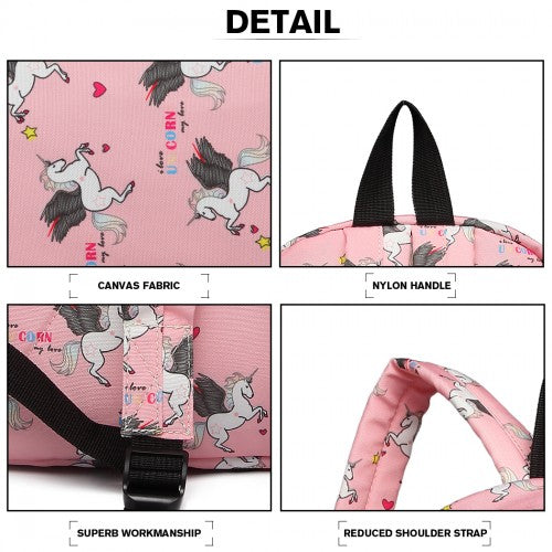 Miss Lulu Large Backpack Unicorn Print