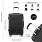 Kono 24 Inch Bandage Effect Hard Shell Suitcase - Black