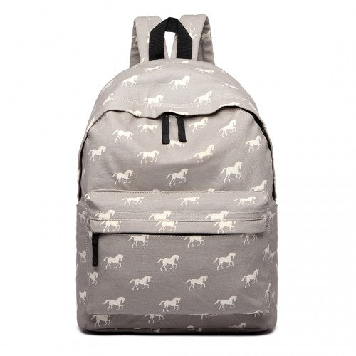 Miss Lulu Large Backpack Horse Grey