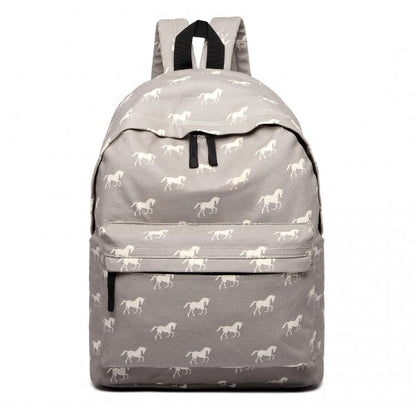 Miss Lulu Large Backpack Horse Grey