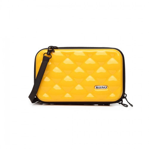 Kono Multifaceted Diamond Travel Clutch - Yellow