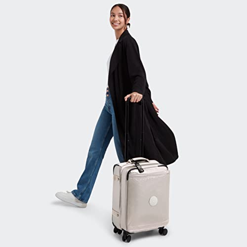 Kipling SPONTANEOUS S, Cabin-Sized, 4-Wheeled 360° Suitcase with Elastic Straps, TSA Lock, 53 cm, 37.5 L, Metallic Glow