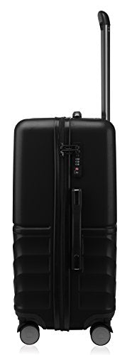 Hauptstadtkoffer Boxi - Hartschalen-Koffer Koffer Trolley Rollkoffer Reisekoffer 4 Rollen, TSA, Hand Luggage 75 Centimeters 108 Black (Schwarz)