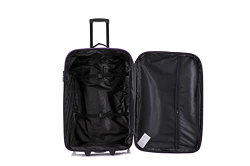 FLYMAX 55x35x20 55x40x20 Cabin Suitcase Luggage Hand Carry on Case Flight Bag Suitcase Travel Fits Fits Easyjet, Ryanair, Flybe, British Airways & Jet 2
