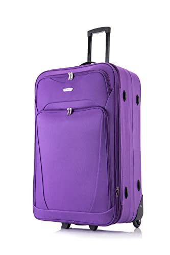 FLYMAX 55x35x20 55x40x20 Cabin Suitcase Luggage Hand Carry on Case Flight Bag Suitcase Travel Fits Fits Easyjet, Ryanair, Flybe, British Airways & Jet 2