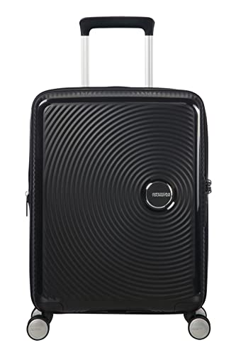 American Tourister Soundbox Spinner Hand Luggage 55 cm, 41 L,Telescopic Handle, Black (Bass Black)