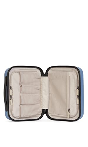 ANTLER - Vanity case - Clifton Luggage - Suitcase in Azure - Toiletry Bag Secure - Suitcase With Two-way Zip Opening Branded Zip, Internal zip and Mesh Pockets - Luggage With Black Hardware Adjustable