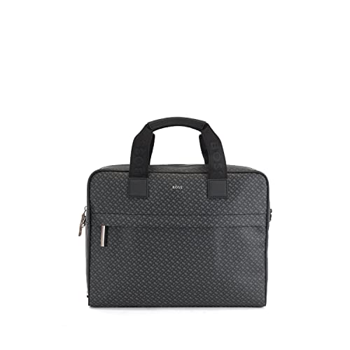 BOSS Mens Byron S doc case Italian-fabric document case with monogram print Size One Size