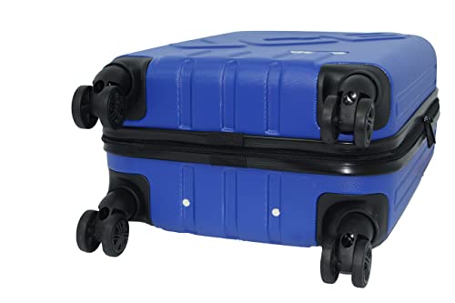 JCB - Lightweight Hard Shell Suitcase Set - Includes 20", 24" & 28" Cases - 360 Degree Spinner Wheels - ABS Polycarbonate Hard Shell - Luggage Bags for Travel - Blue