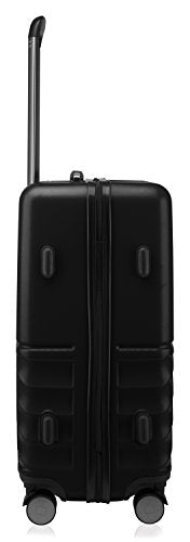 Hauptstadtkoffer Boxi - Hartschalen-Koffer Koffer Trolley Rollkoffer Reisekoffer 4 Rollen, TSA, Hand Luggage 75 Centimeters 108 Black (Schwarz)