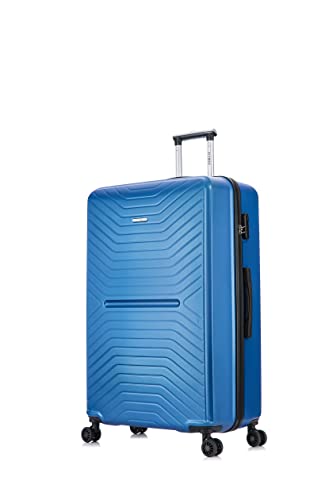 FLYMAX XL 32" Extra Large 4 Wheel Suitcases Spinner Lightweight Luggage ABS Travel Cases Blue 125 Lite