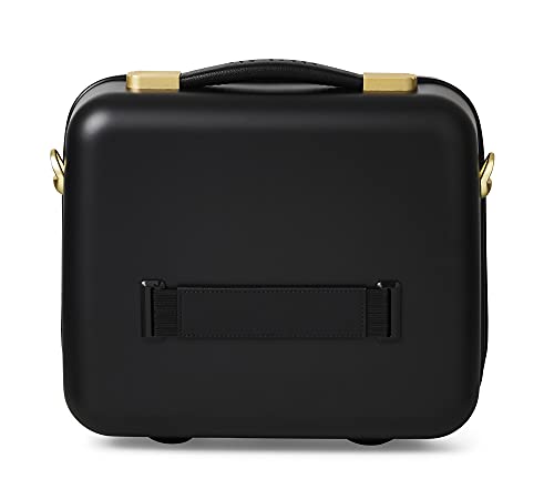 Ted Baker Belle Collection Hardside Cabin Luggage Trolley for Travel, Black, Vanity Case